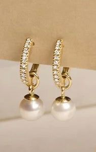 Wear Classy Pearl Sterling Silver Earrings Like a Celebrity