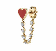 Sterling Silver Gold Tone Heart Ladies Earrings