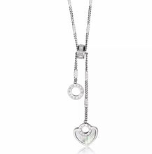 Women’s Love Jewelry!! Heart Mother Pearl Pendent Stainless Steel Necklace